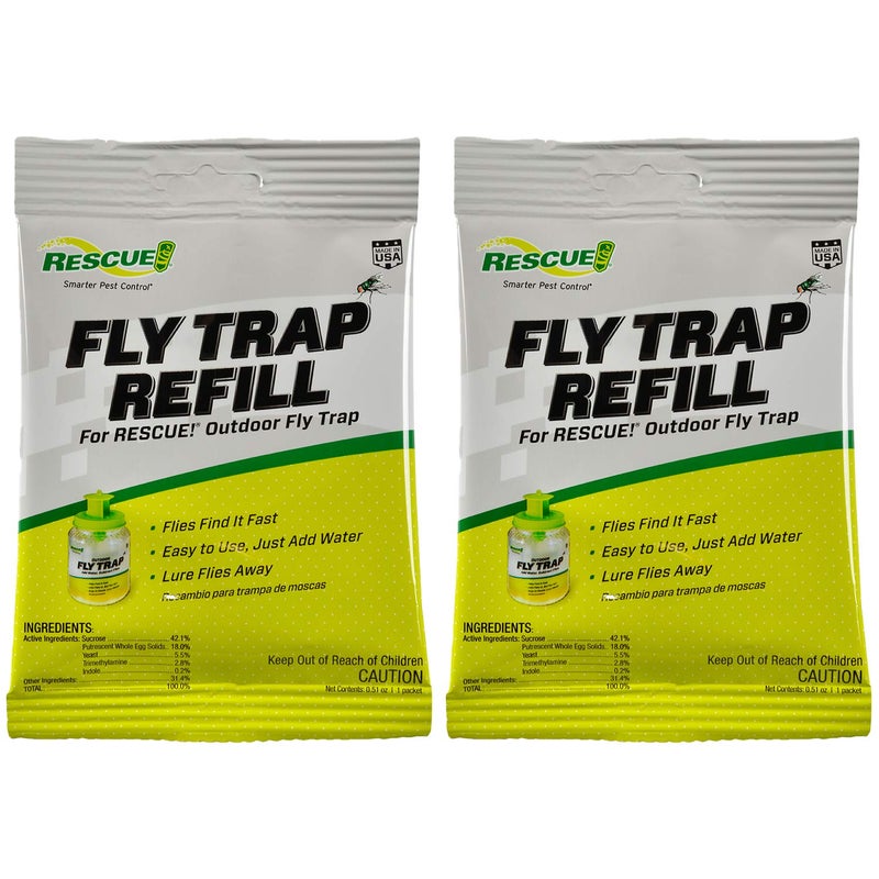 RESCUE! Reusable Fly Trap Bait Refill â€“ Outdoor Use - 2 Pack - Image 1